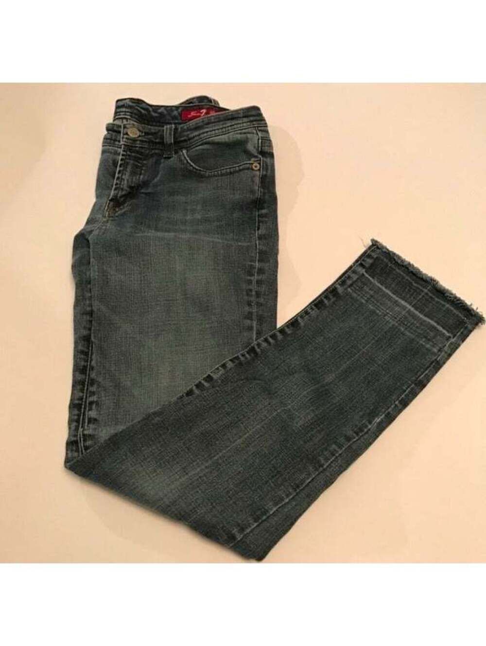 Distressed Seven7 Skinny Jeans Sz 2